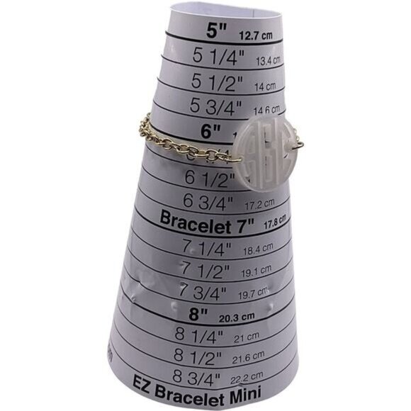 Monogrammed Initials Bracelet With Chain & Clasp - Picture 2 of 3